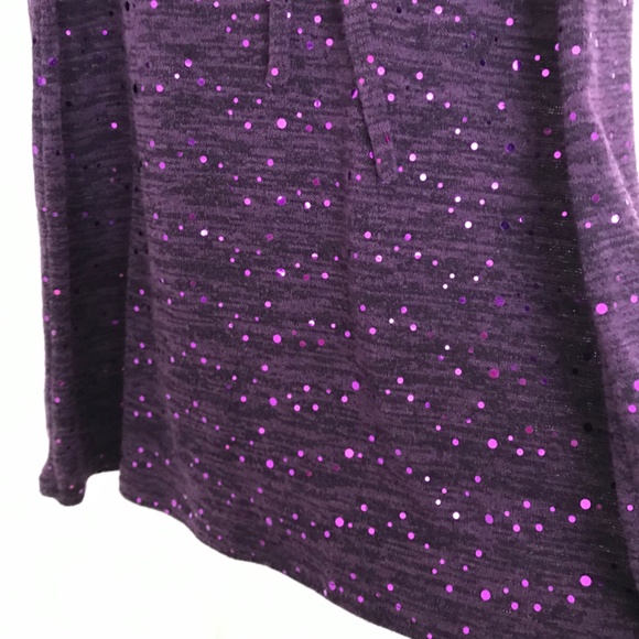 Bloome de jeune fille Purple Cowl Neck Sequin Long Sleeve Dress Offset Bow - Picture 5 of 9